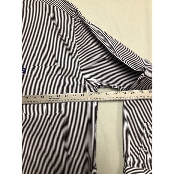 Cinch Men's Classic Fit Long Sleeve Button One Open Pocket Stripe Shirt, XL - Picture 5 of 7